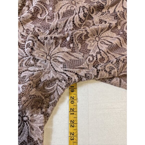 2 pc Maya Brooke Lace Top & Pants Set Dusty Rose Size 10 - Picture 12 of 16